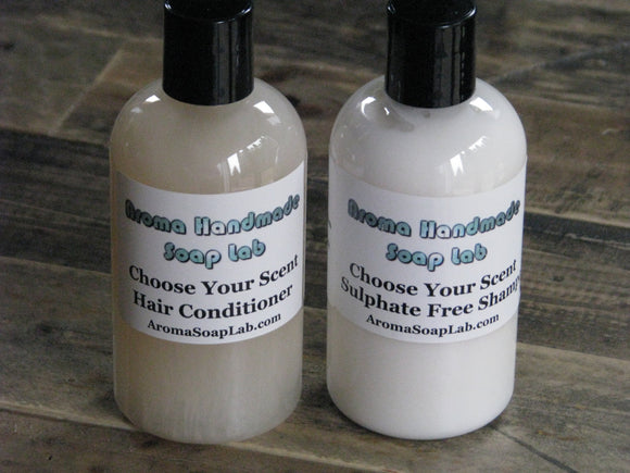 Shampoo And Conditioner natural Vegan Sulphate free Set Choose your scent    8 oz